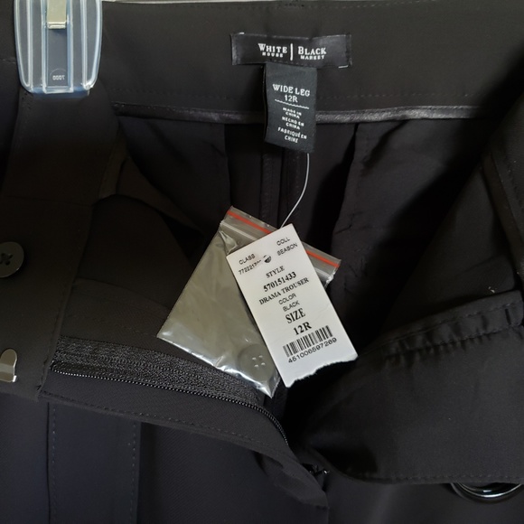 NWT WHBM Soft Drape Wide Leg Pants Size 12R - Picture 4 of 6